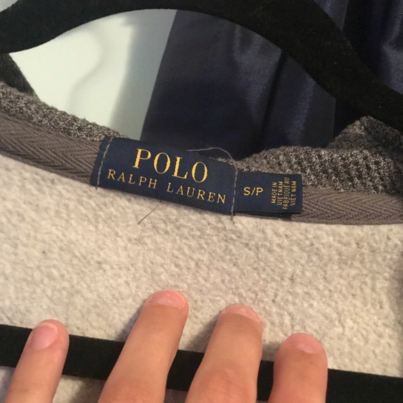 Dark grey polo thick zip up sweatshirt - Picture 6 of 6